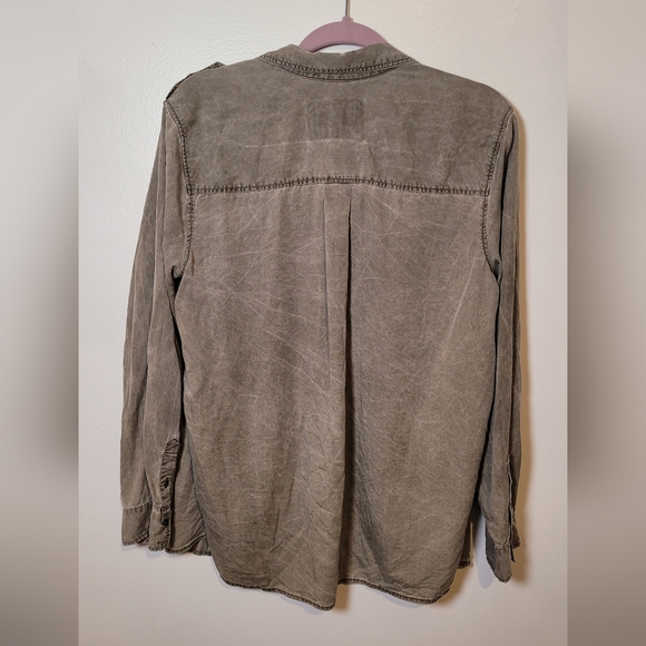 Express Boyfriend Shacket Button Down Size Large - Picture 7 of 8